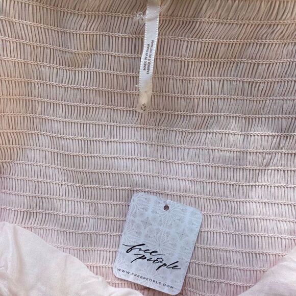 Free People Daisy Ballet Pink Satin Strapless Mini Dress NWT Size Extra Large - Picture 5 of 7